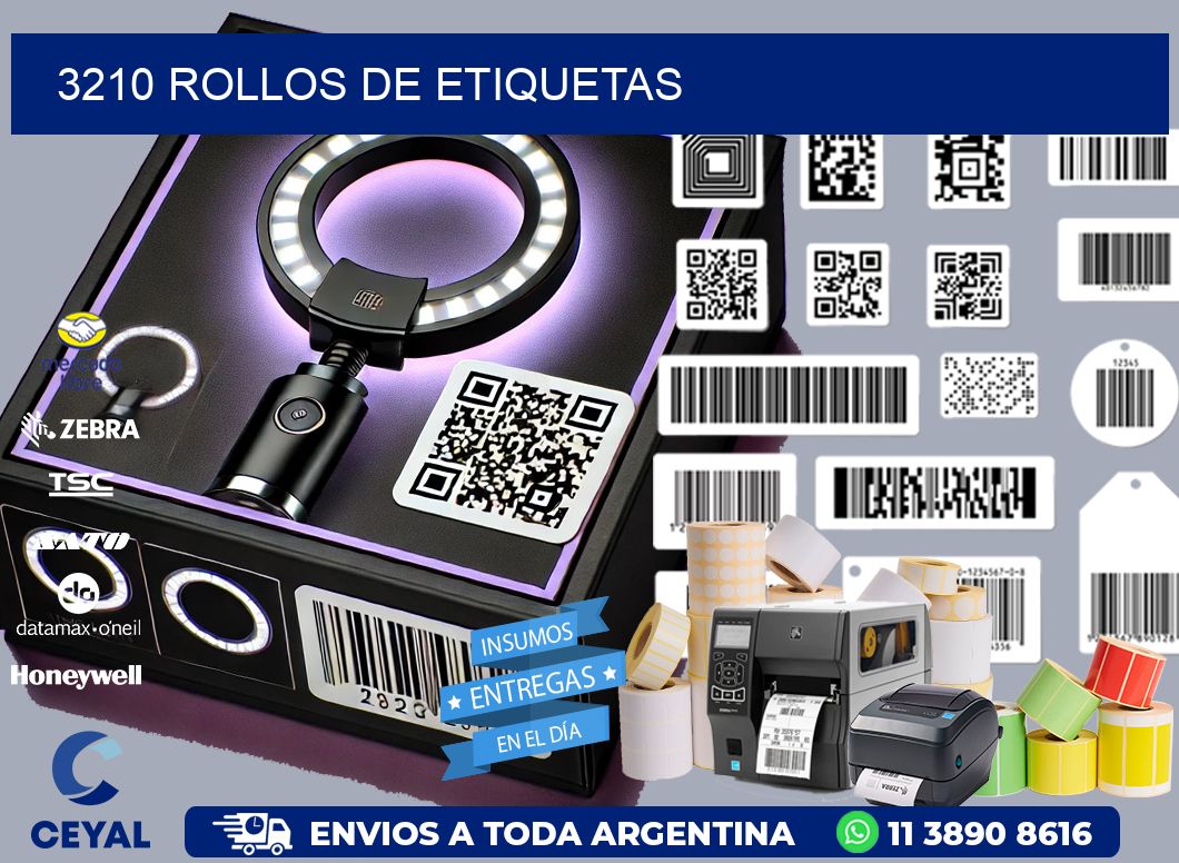 3210 ROLLOS DE ETIQUETAS