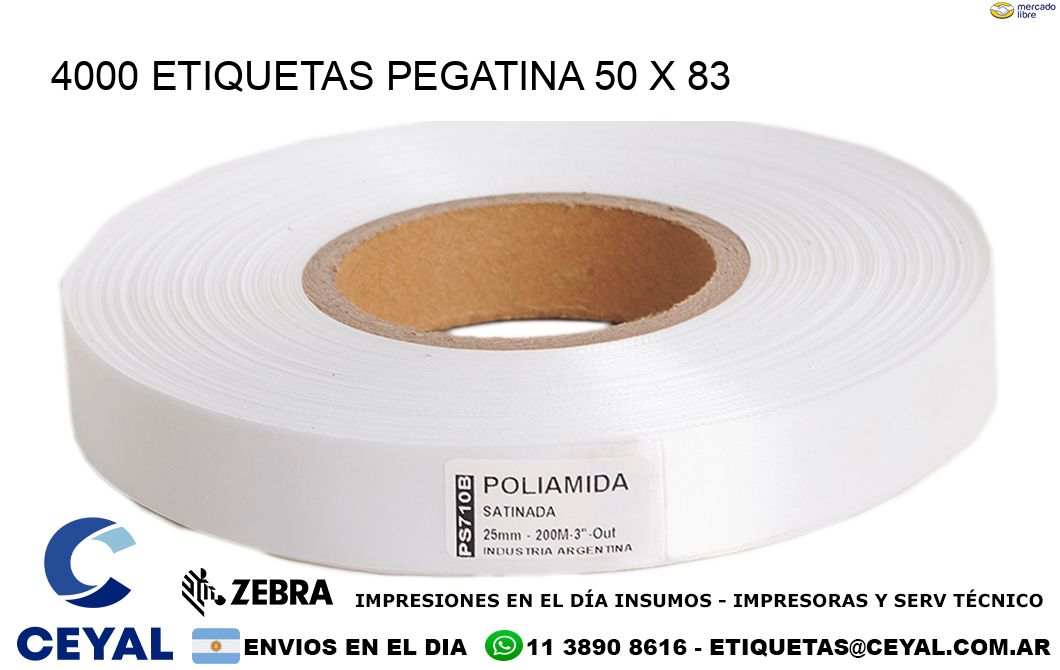 4000 ETIQUETAS PEGATINA 50 x 83