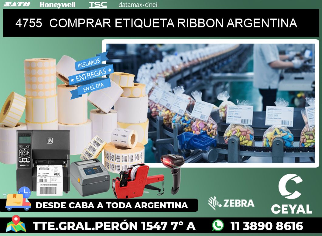 4755  COMPRAR ETIQUETA RIBBON ARGENTINA