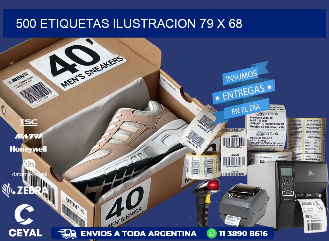 500 ETIQUETAS ILUSTRACION 79 x 68