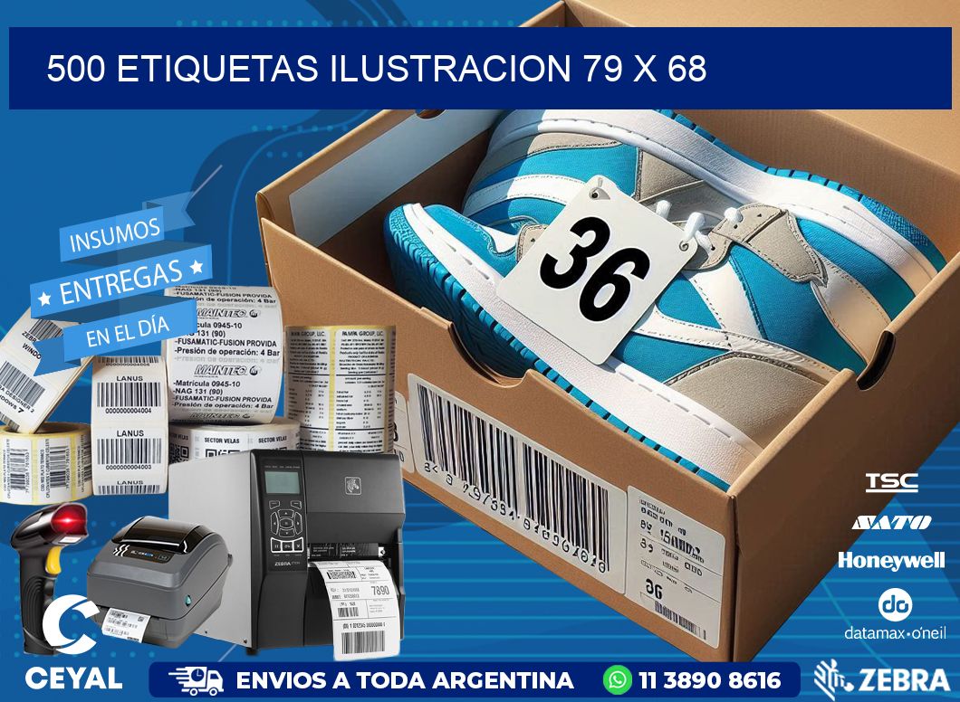 500 ETIQUETAS ILUSTRACION 79 x 68