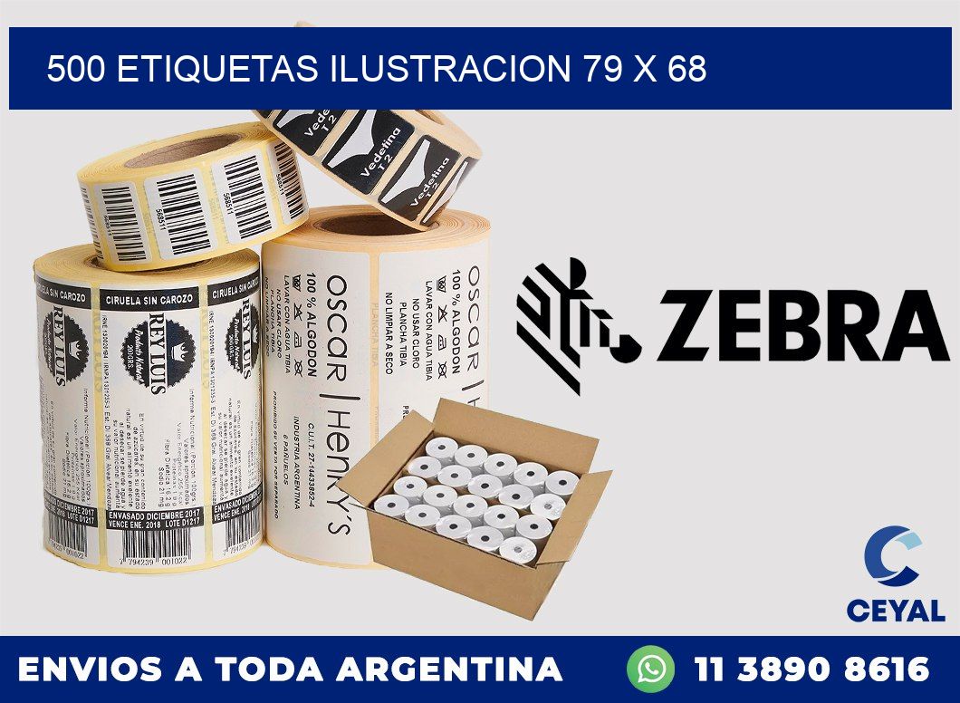 500 ETIQUETAS ILUSTRACION 79 x 68