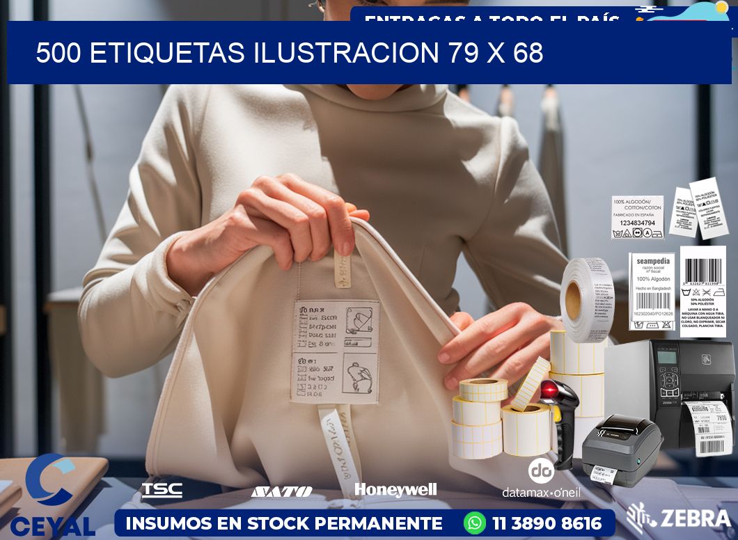 500 ETIQUETAS ILUSTRACION 79 x 68