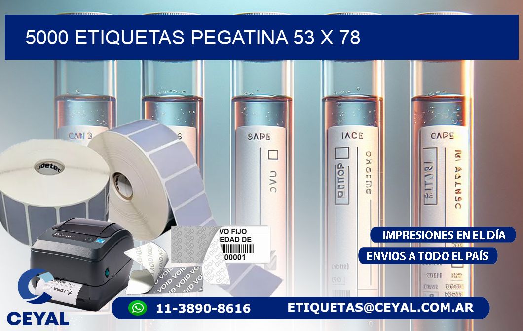5000 ETIQUETAS PEGATINA 53 x 78