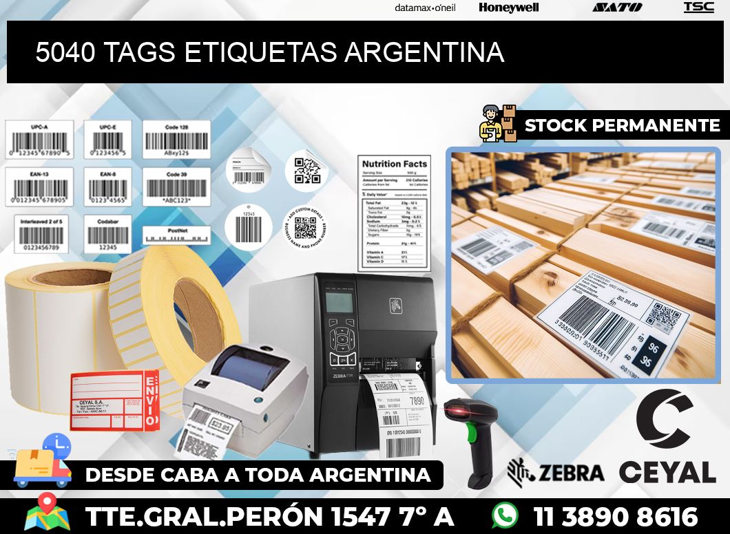 5040 TAGS ETIQUETAS ARGENTINA