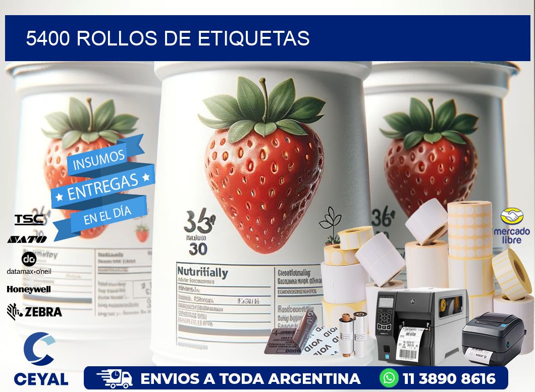5400 ROLLOS DE ETIQUETAS