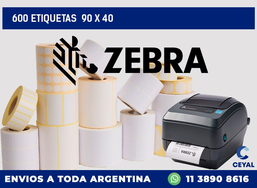 600 ETIQUETAS  90 x 40