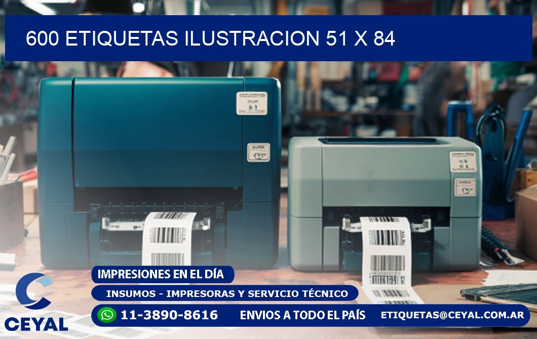 600 ETIQUETAS ILUSTRACION 51 x 84