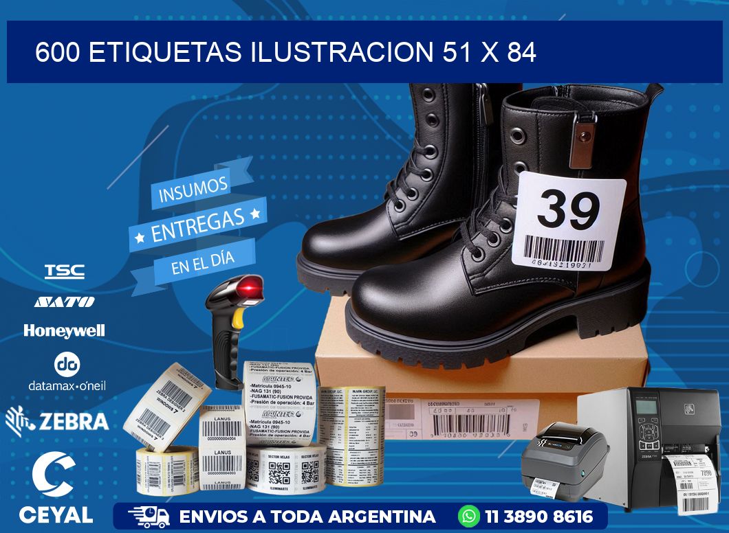 600 ETIQUETAS ILUSTRACION 51 x 84
