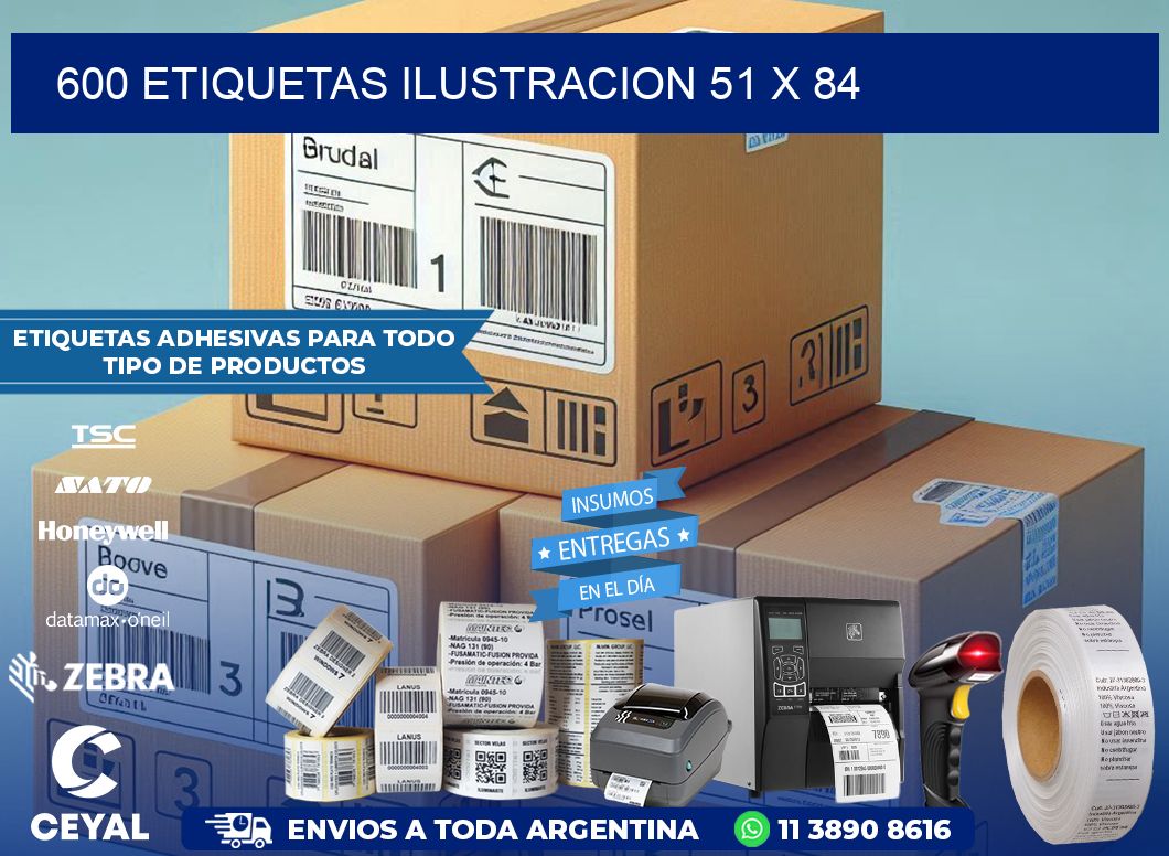 600 ETIQUETAS ILUSTRACION 51 x 84