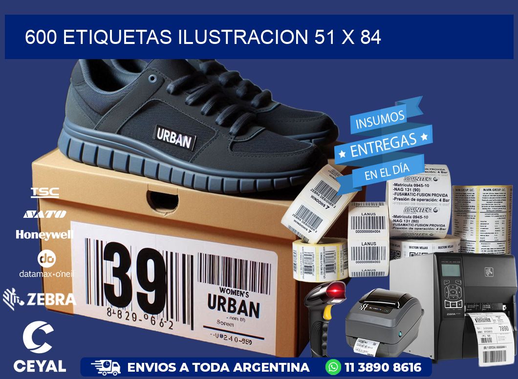 600 ETIQUETAS ILUSTRACION 51 x 84