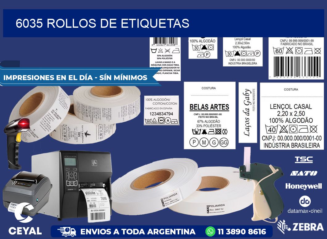 6035 ROLLOS DE ETIQUETAS