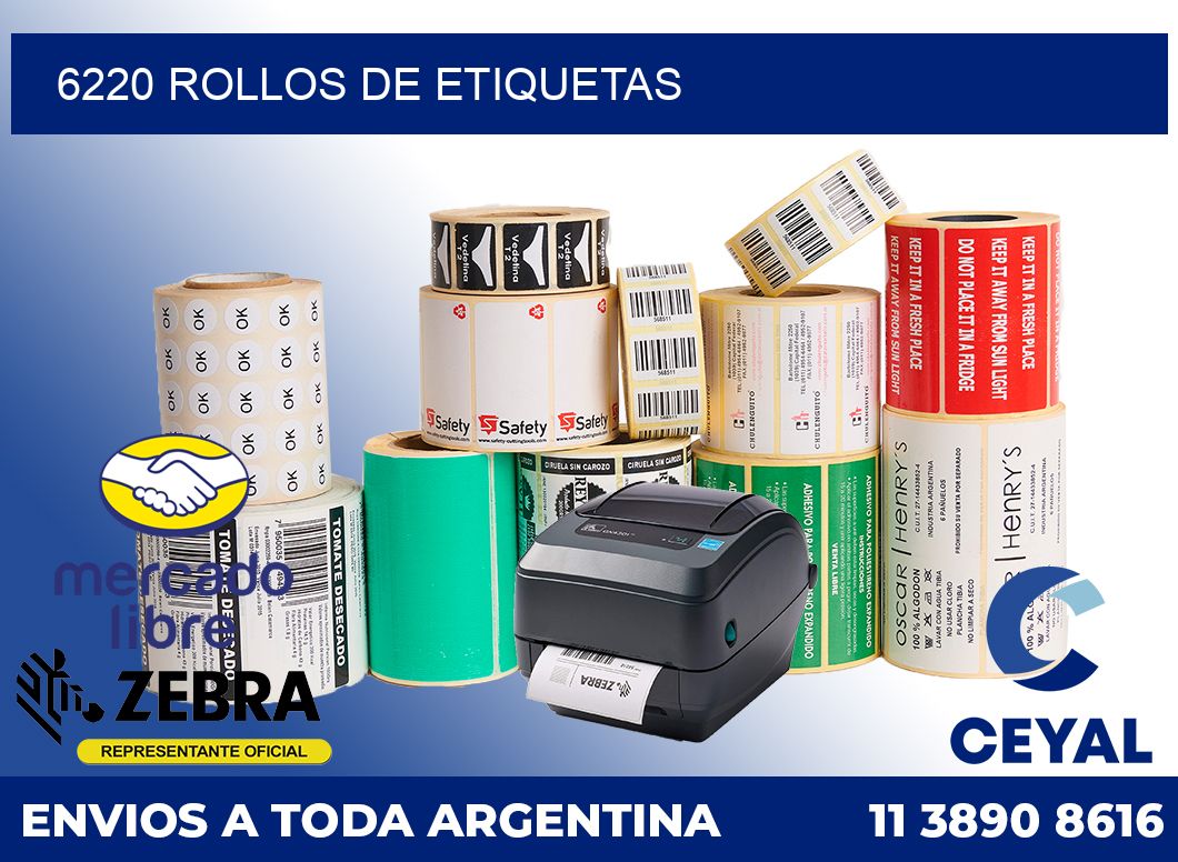 6220 ROLLOS DE ETIQUETAS