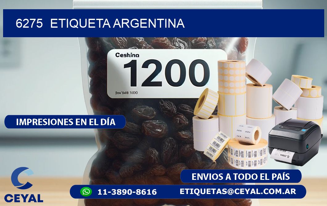 6275  ETIQUETA ARGENTINA