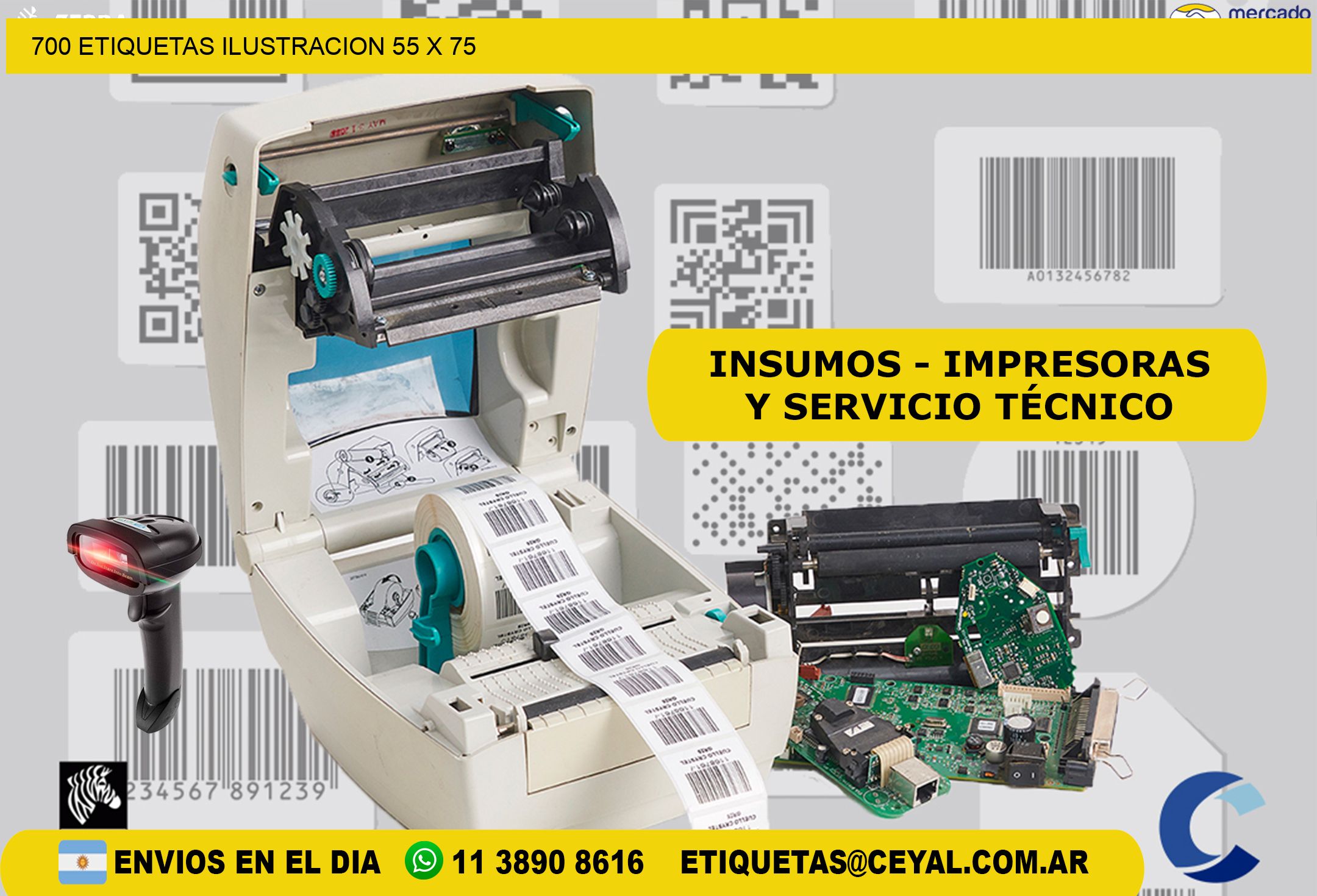 700 ETIQUETAS ILUSTRACION 55 x 75