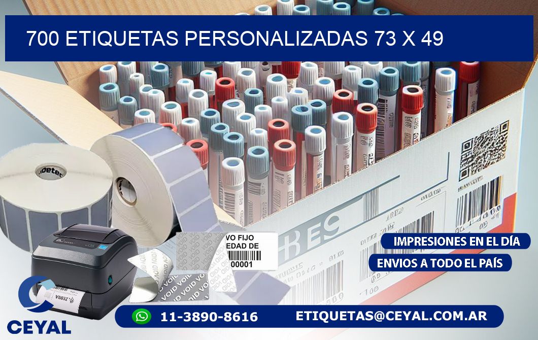 700 ETIQUETAS PERSONALIZADAS 73 x 49