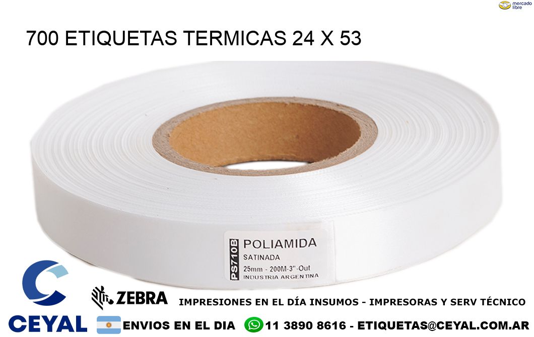 700 ETIQUETAS TERMICAS 24 x 53