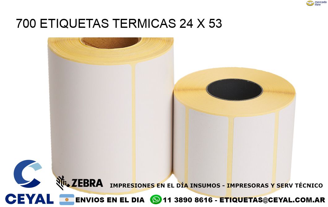700 ETIQUETAS TERMICAS 24 x 53