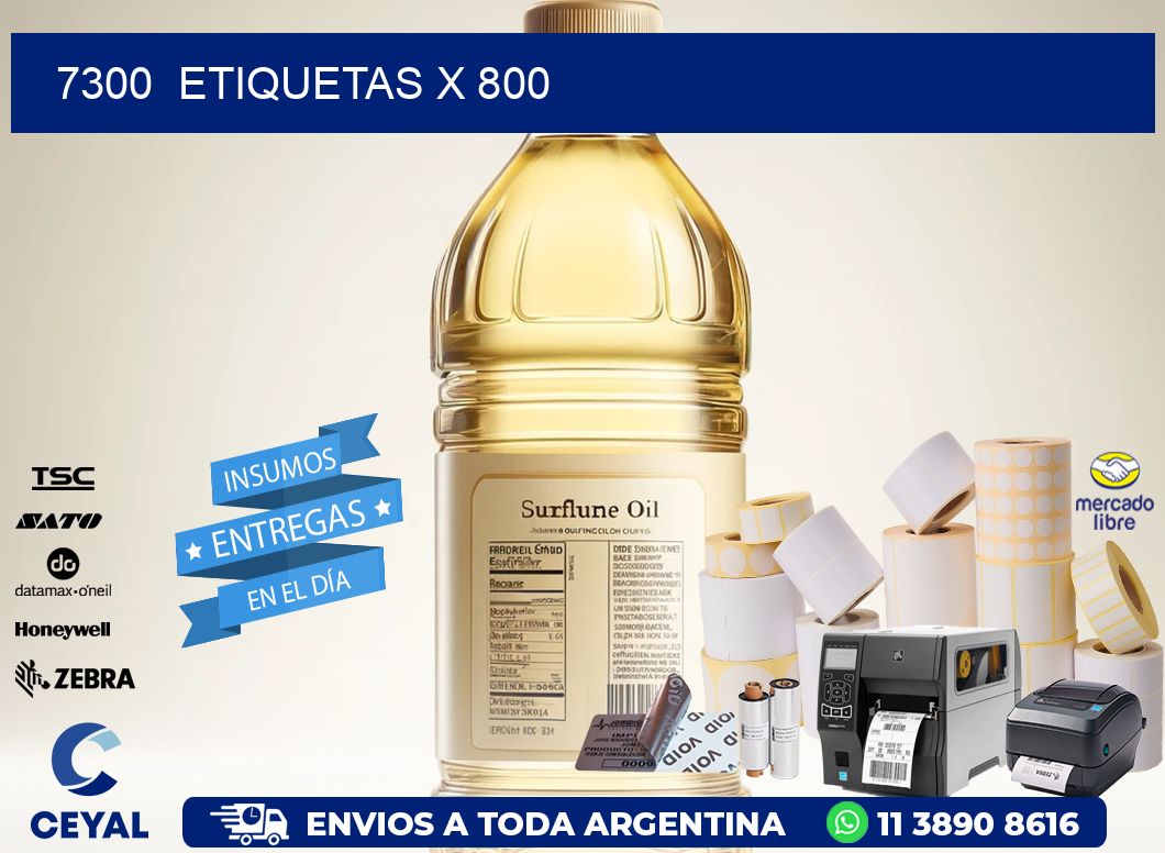 7300  ETIQUETAS X 800