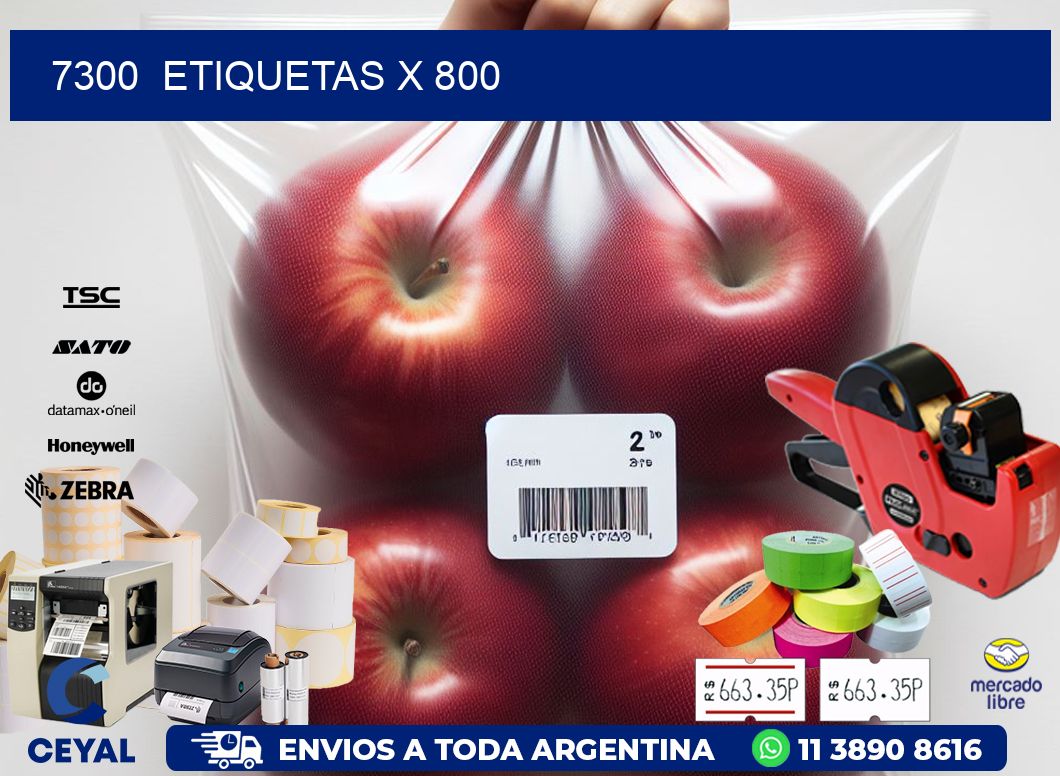 7300  ETIQUETAS X 800