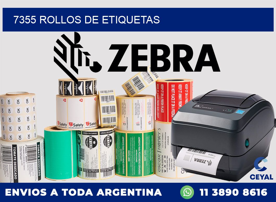 7355 ROLLOS DE ETIQUETAS