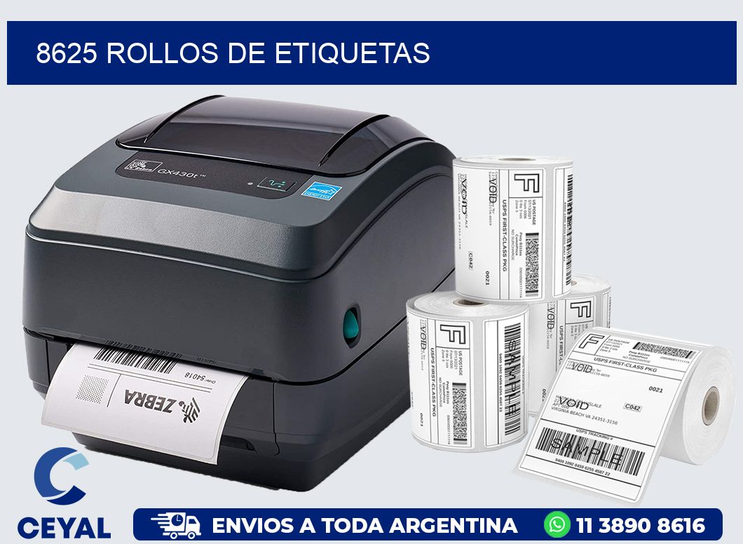 8625 ROLLOS DE ETIQUETAS
