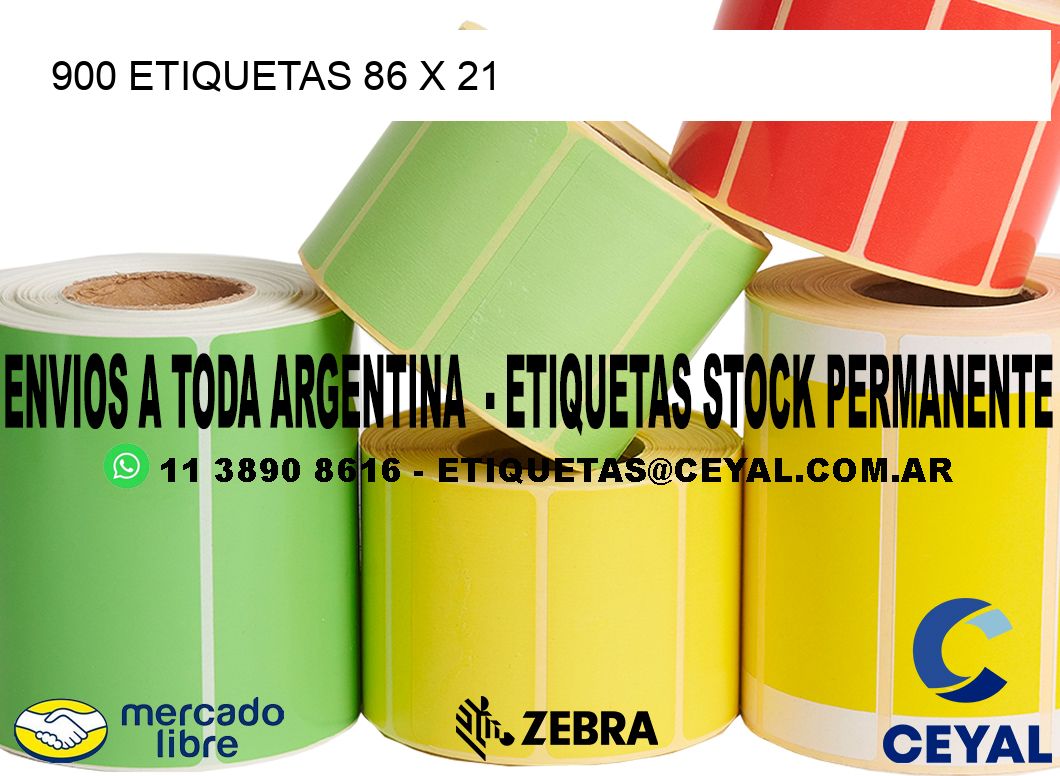 900 ETIQUETAS 86 x 21
