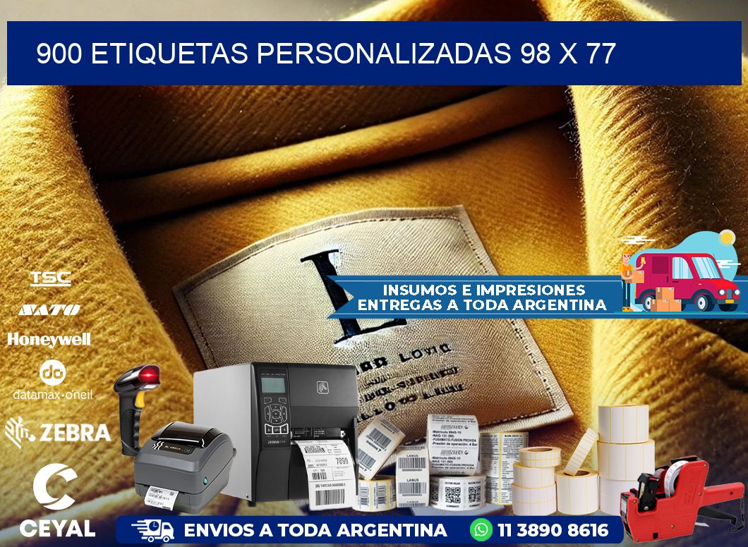 900 ETIQUETAS PERSONALIZADAS 98 x 77