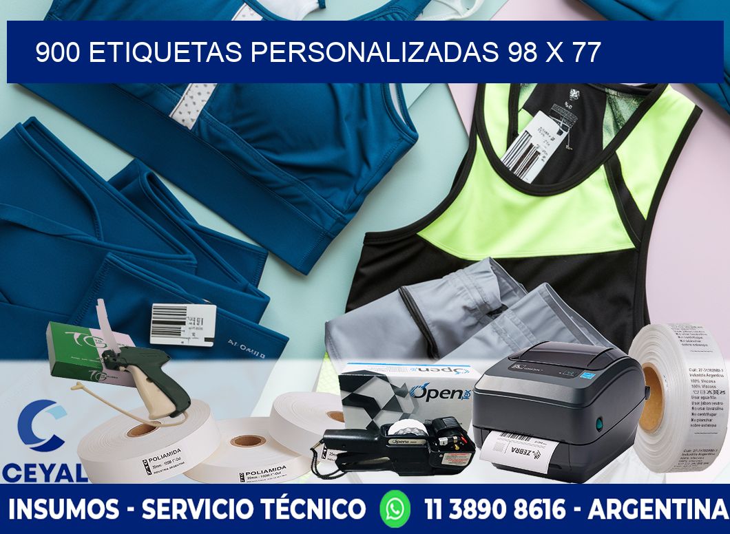 900 ETIQUETAS PERSONALIZADAS 98 x 77