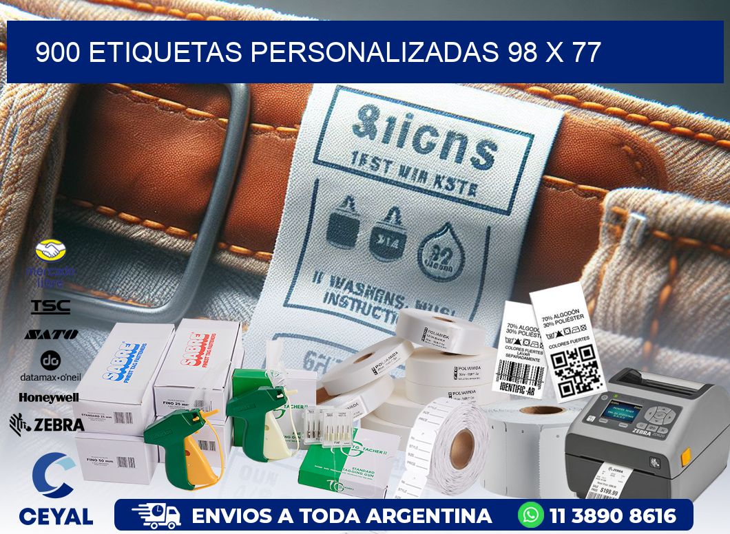 900 ETIQUETAS PERSONALIZADAS 98 x 77
