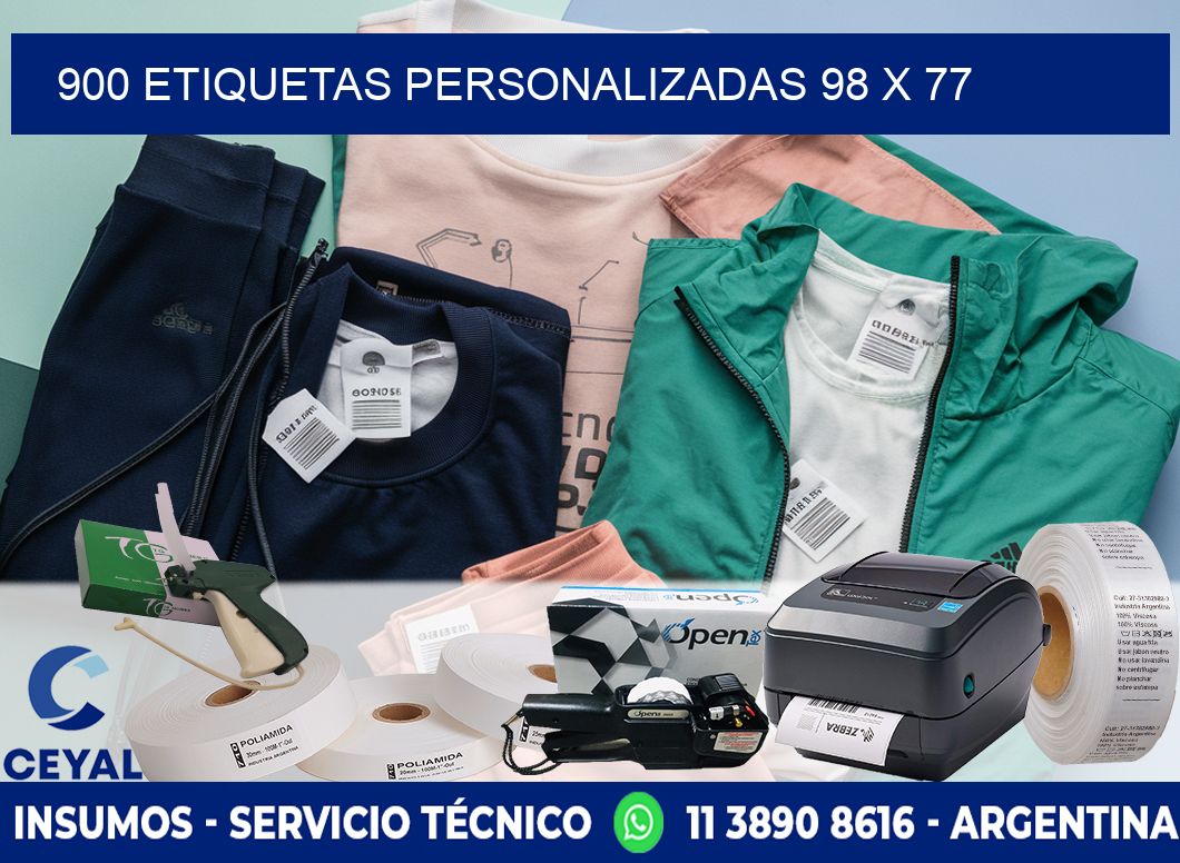 900 ETIQUETAS PERSONALIZADAS 98 x 77