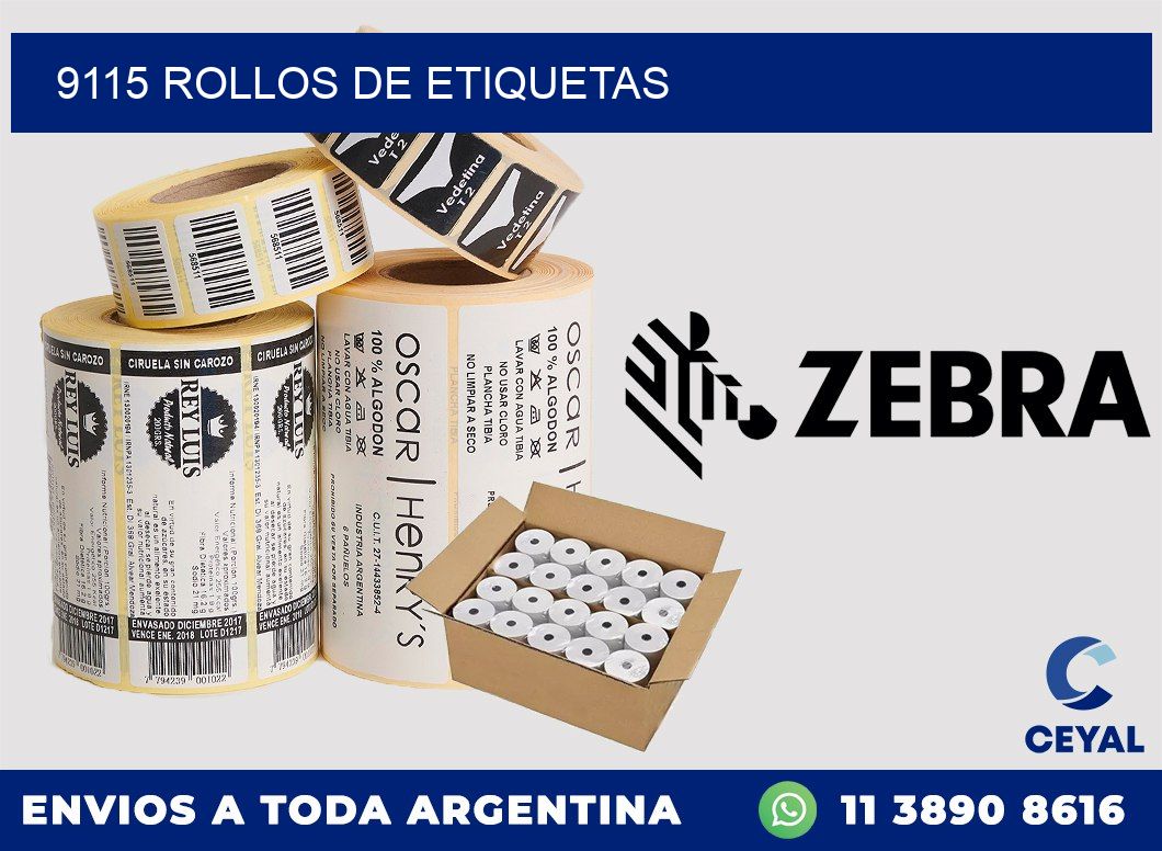 9115 ROLLOS DE ETIQUETAS