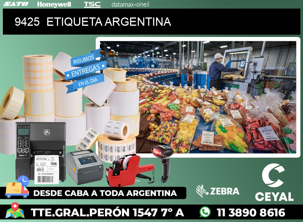 9425  ETIQUETA ARGENTINA
