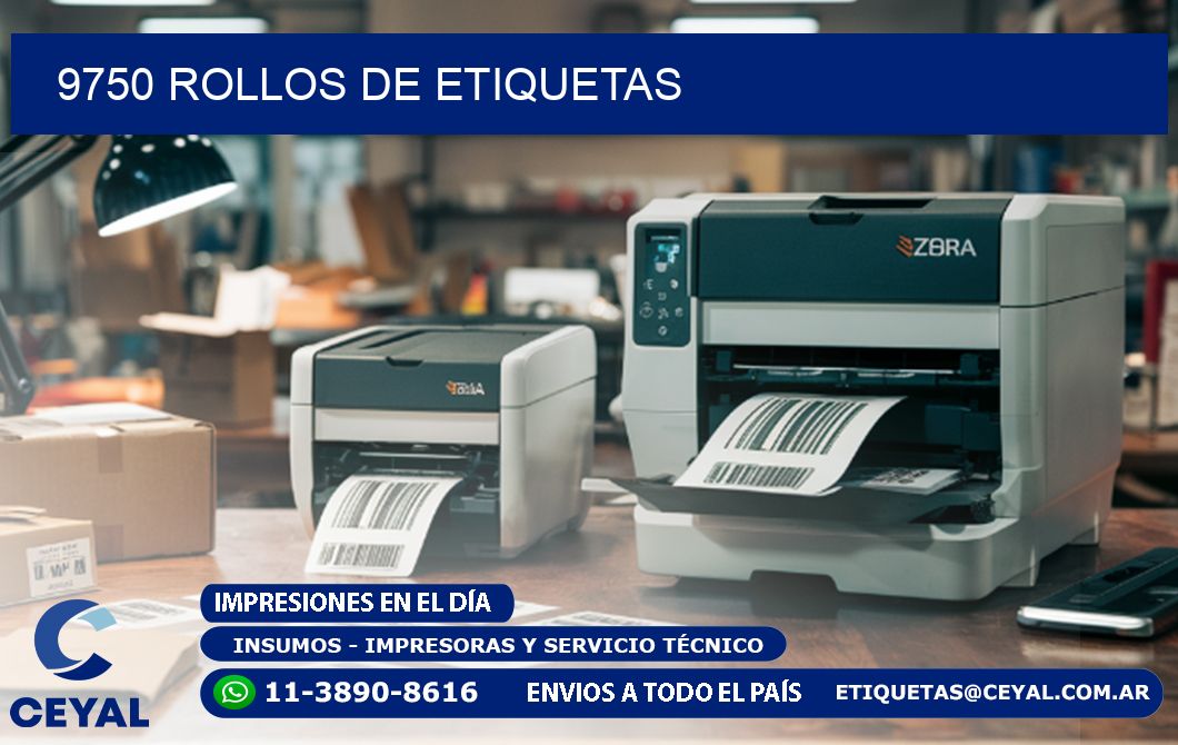 9750 ROLLOS DE ETIQUETAS