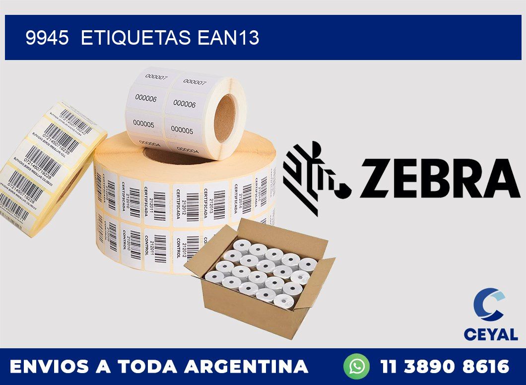 9945  ETIQUETAS EAN13
