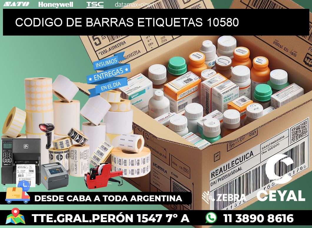 CODIGO DE BARRAS ETIQUETAS 10580