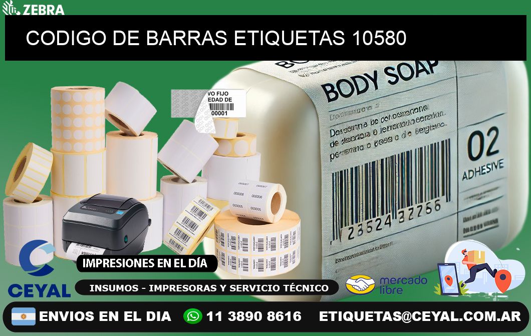 CODIGO DE BARRAS ETIQUETAS 10580
