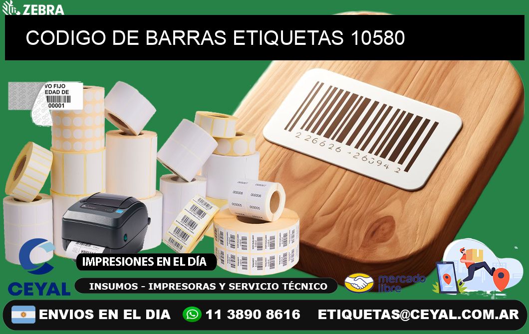 CODIGO DE BARRAS ETIQUETAS 10580