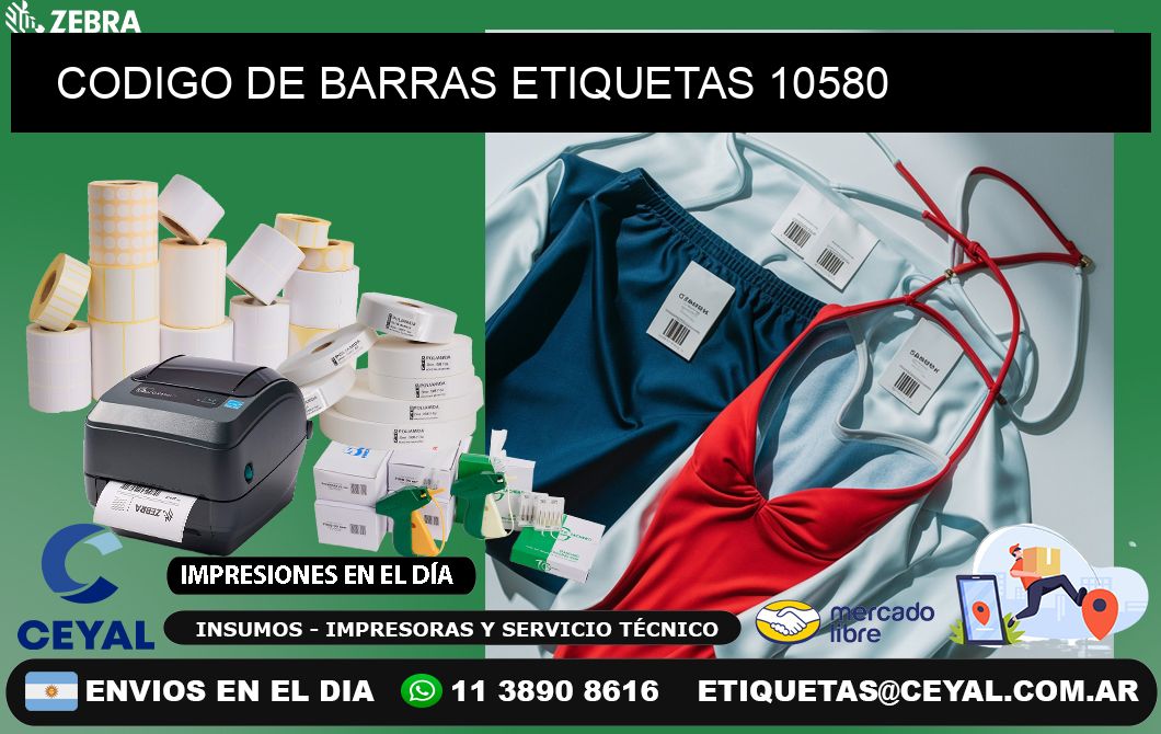CODIGO DE BARRAS ETIQUETAS 10580