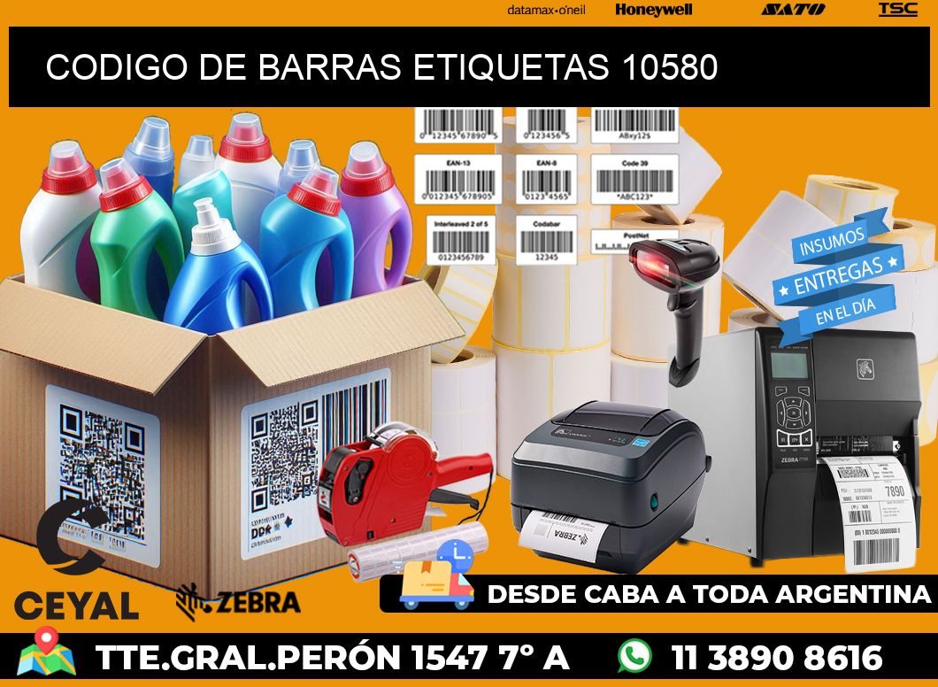 CODIGO DE BARRAS ETIQUETAS 10580
