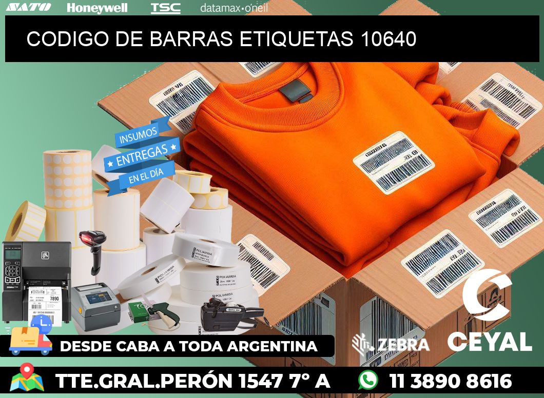CODIGO DE BARRAS ETIQUETAS 10640