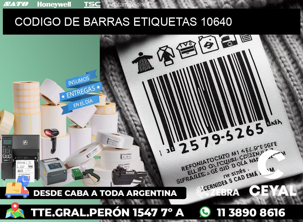 CODIGO DE BARRAS ETIQUETAS 10640