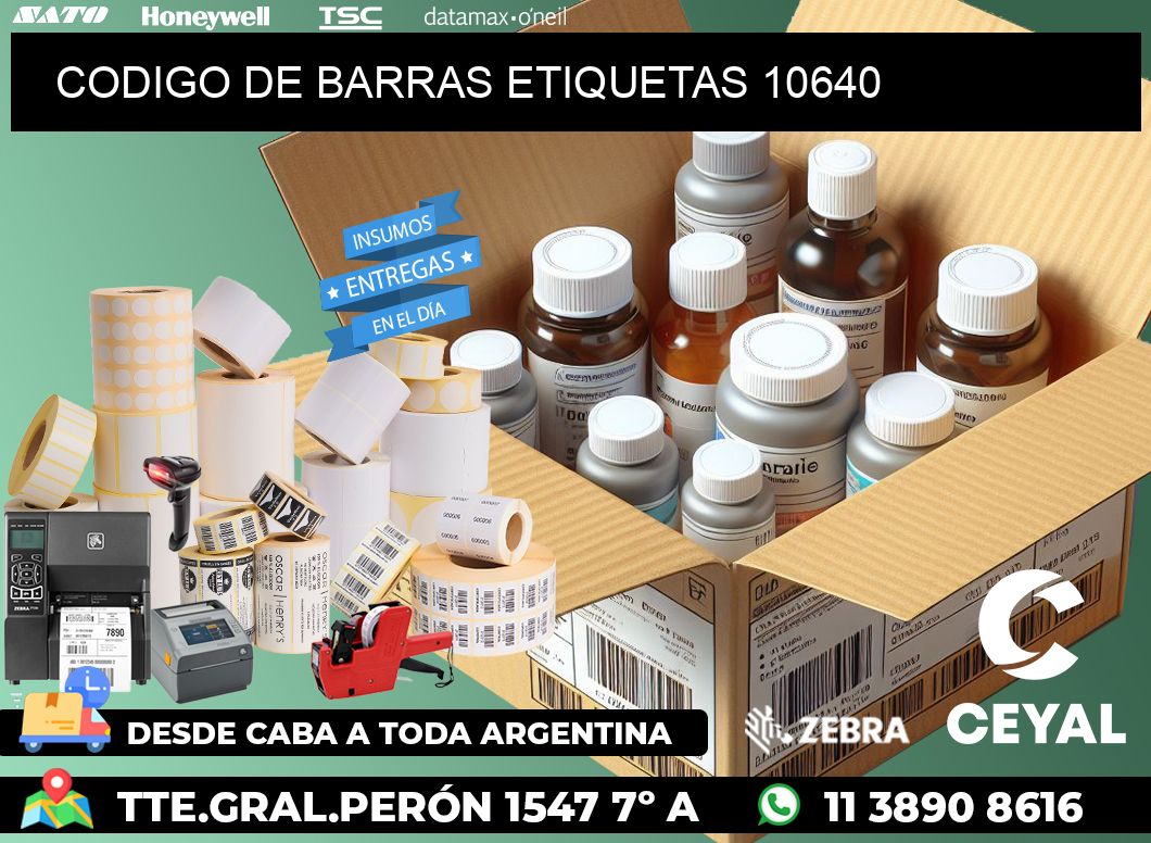 CODIGO DE BARRAS ETIQUETAS 10640