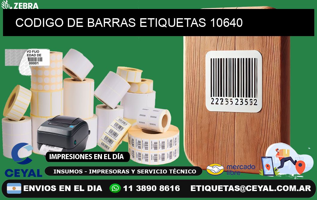 CODIGO DE BARRAS ETIQUETAS 10640