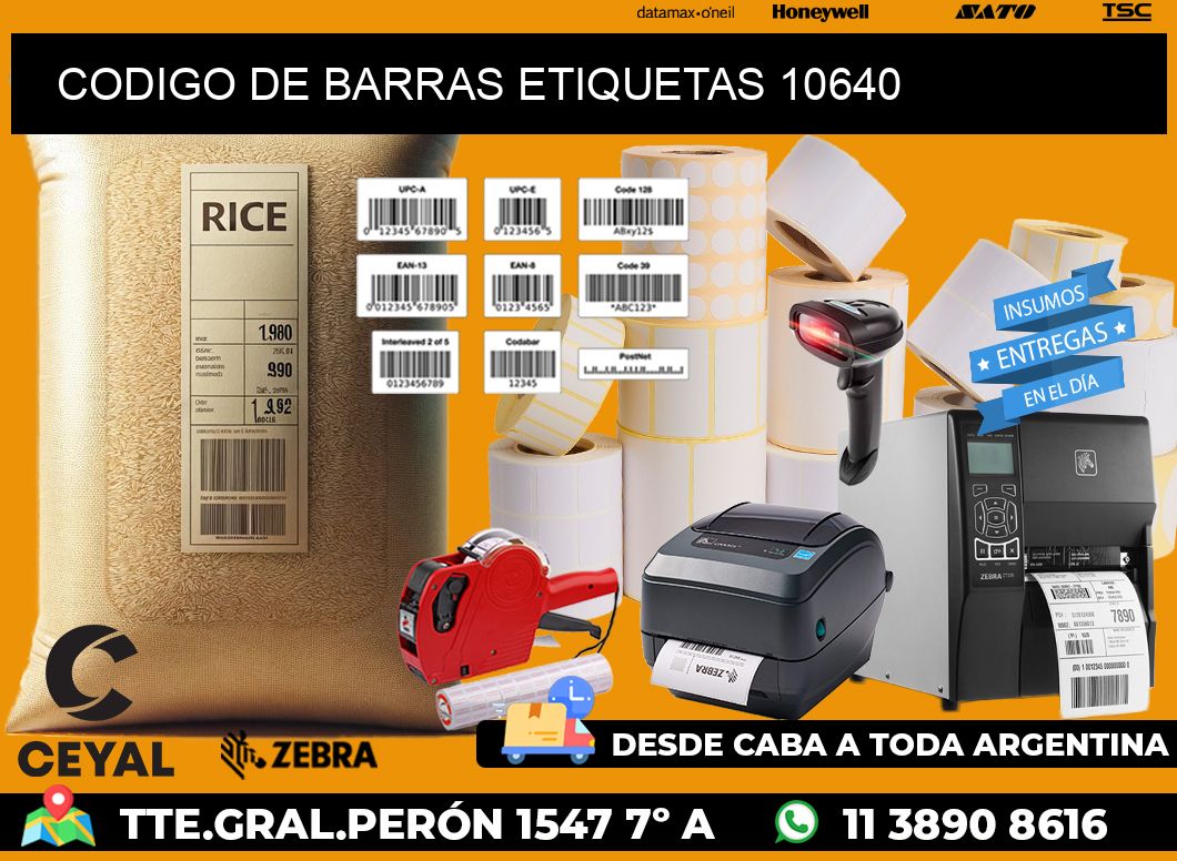 CODIGO DE BARRAS ETIQUETAS 10640