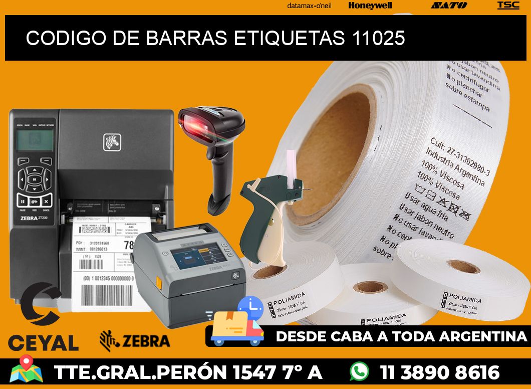 CODIGO DE BARRAS ETIQUETAS 11025