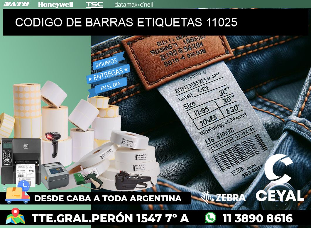 CODIGO DE BARRAS ETIQUETAS 11025