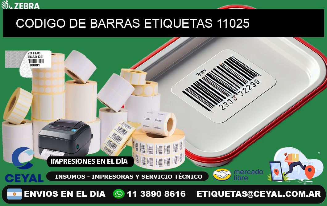 CODIGO DE BARRAS ETIQUETAS 11025