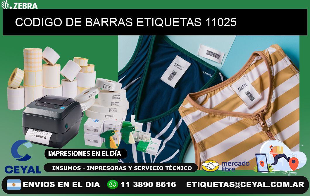 CODIGO DE BARRAS ETIQUETAS 11025