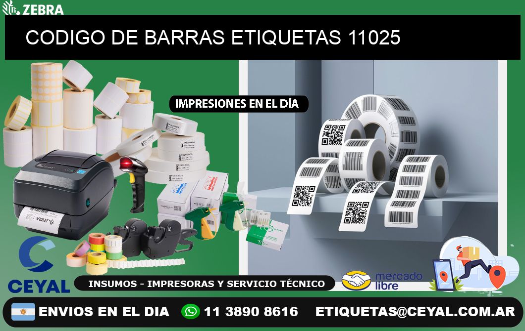 CODIGO DE BARRAS ETIQUETAS 11025